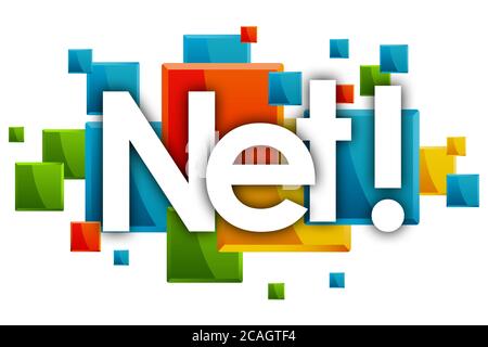 net word in rectangles background Stock Photo