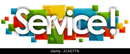 service word in rectangles background Stock Photo