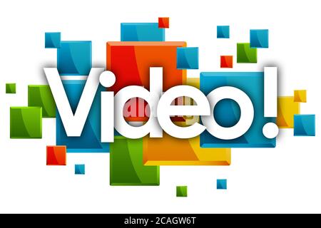 video word in rectangles background Stock Photo