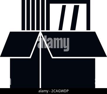 Windows installation box icon. Simple illustration of windows installation box vector icon for web design isolated on white background Stock Vector