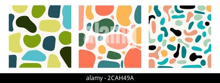 Set of hand draw various shapes and abstract contemporary modern trendy objects pattern background. Vector illustration Stock Vector