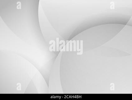 Abstract white and gray circles layer overlapping background. Vector illustration Stock Vector