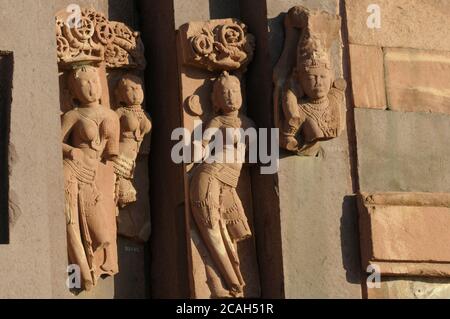Stone sculptures at the Bhojeshwar Temple is an incomplete Hindu temple in Bhojpur village near the state capital Bhopal, Madhya Pradesh, India. The t Stock Photo