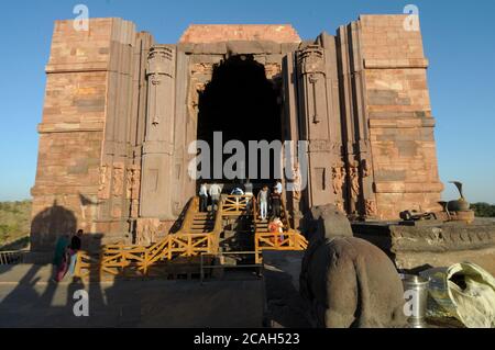 Bhojeshwar Temple, an incomplete Hindu temple in Bhojpur village near the state capital Bhopal, Madhya Pradesh, India. The temple is dedicated to Hind Stock Photo