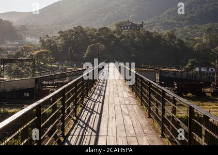 Footbridge over railroad of Paranapiacaba - SP - Brazil Stock Photo