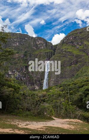 Casca D'anta waterfalls - Serra da Canastra National Park - Minas Gerais - Brazil Stock Photo