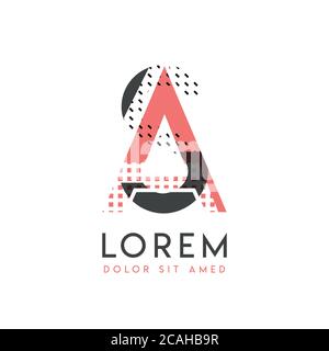 SA modern logo design with gray and pink color that can be used for creative business and advertising. AS logo is filled with bubbles and dots, can be Stock Vector