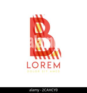LB colorful logo design with pink orange and gray color that can be used for creative business and advertising. BL logo is filled with bubbles and dot Stock Vector