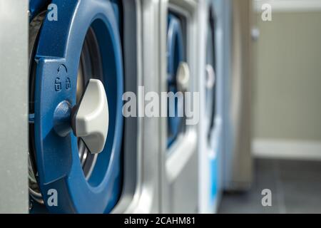 close up on a washing machine Stock Photo