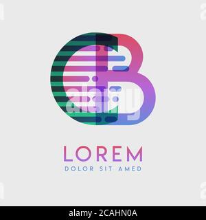 CB logo with the theme of galaxy speed and style that is suitable for creative and business industries. BC Letter Logo design for all webpage media an Stock Vector