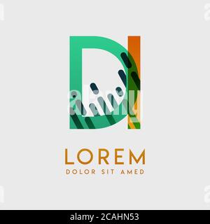 DI logo with the theme of galaxy speed and style that is suitable for creative and business industries. ID Letter Logo design for all webpage media an Stock Vector