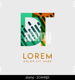 DT logo with the theme of galaxy speed and style that is suitable for creative and business industries. TD Letter Logo design for all webpage media an Stock Vector