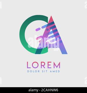 CA logo with the theme of galaxy speed and style that is suitable for creative and business industries. AC Letter Logo design for all webpage media an Stock Vector