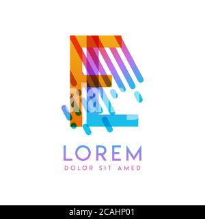 FL logo with the theme of galaxy speed and style that is suitable for creative and business industries. LF Letter Logo design for all webpage media an Stock Vector