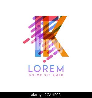 FK logo with the theme of galaxy speed and style that is suitable for creative and business industries. KF Letter Logo design for all webpage media an Stock Vector