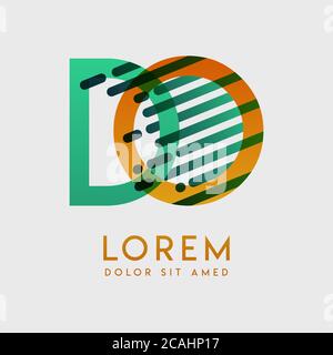 DO logo with the theme of galaxy speed and style that is suitable for creative and business industries. OD Letter Logo design for all webpage media an Stock Vector