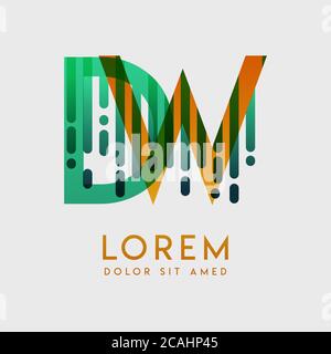 DW logo with the theme of galaxy speed and style that is suitable for creative and business industries. WD Letter Logo design for all webpage media an Stock Vector