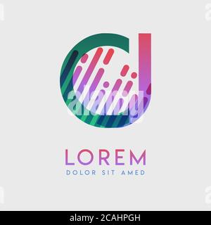 CJ logo with the theme of galaxy speed and style that is suitable for creative and business industries. JC Letter Logo design for all webpage media an Stock Vector