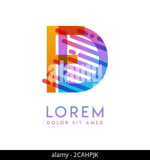 FD logo with the theme of galaxy speed and style that is suitable for creative and business industries. DF Letter Logo design for all webpage media an Stock Vector