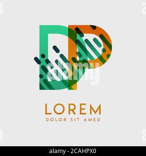 DP logo with the theme of galaxy speed and style that is suitable for creative and business industries. PD Letter Logo design for all webpage media an Stock Vector