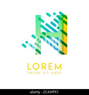 HI logo with the theme of galaxy speed and style that is suitable for creative and business industries. IH Letter Logo design for all webpage media an Stock Vector