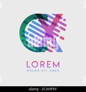 CX logo with the theme of galaxy speed and style that is suitable for creative and business industries. XC Letter Logo design for all webpage media an Stock Vector