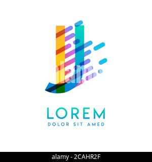 IJ logo with the theme of galaxy speed and style that is suitable for creative and business industries. JI Letter Logo design for all webpage media an Stock Vector