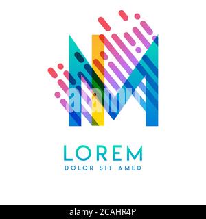 IM logo with the theme of galaxy speed and style that is suitable for creative and business industries. MI Letter Logo design for all webpage media an Stock Vector
