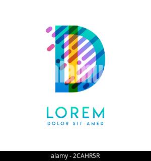 ID logo with the theme of galaxy speed and style that is suitable for creative and business industries. DI Letter Logo design for all webpage media an Stock Vector