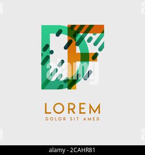DF logo with the theme of galaxy speed and style that is suitable for creative and business industries. FD Letter Logo design for all webpage media an Stock Vector