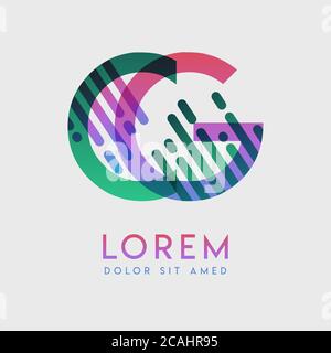 CG logo with the theme of galaxy speed and style that is suitable for creative and business industries. GC Letter Logo design for all webpage media an Stock Vector