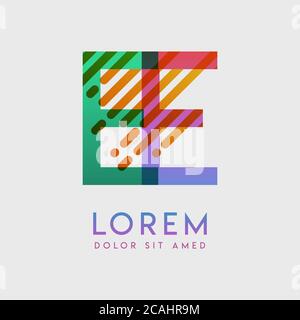 EE logo with the theme of galaxy speed and style that is suitable for creative and business industries. EE Letter Logo design for all webpage media an Stock Vector