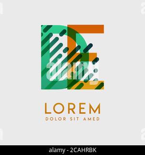DE logo with the theme of galaxy speed and style that is suitable for creative and business industries. ED Letter Logo design for all webpage media an Stock Vector