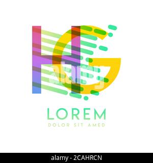 GH logo with the theme of galaxy speed and style that is suitable for creative and business industries. HG Letter Logo design for all webpage media an Stock Vector