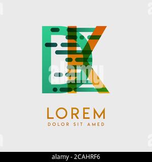 DK logo with the theme of galaxy speed and style that is suitable for creative and business industries. KD Letter Logo design for all webpage media an Stock Vector