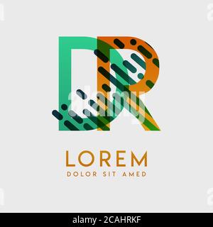 DR logo with the theme of galaxy speed and style that is suitable for creative and business industries. RD Letter Logo design for all webpage media an Stock Vector