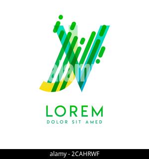 JV logo with the theme of galaxy speed and style that is suitable for creative and business industries. VJ Letter Logo design for all webpage media an Stock Vector
