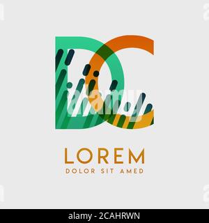 DC logo with the theme of galaxy speed and style that is suitable for creative and business industries. CD Letter Logo design for all webpage media an Stock Vector
