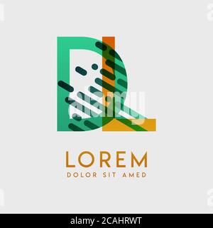 DL logo with the theme of galaxy speed and style that is suitable for creative and business industries. LD Letter Logo design for all webpage media an Stock Vector