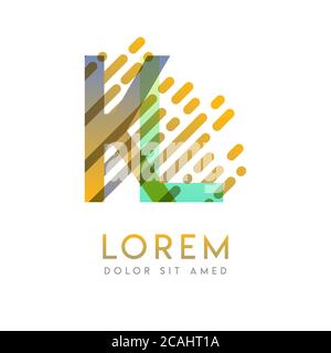 KL logo with the theme of galaxy speed and style that is suitable for creative and business industries. LK Letter Logo design for all webpage media an Stock Vector