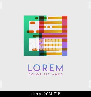 EH logo with the theme of galaxy speed and style that is suitable for creative and business industries. HE Letter Logo design for all webpage media an Stock Vector