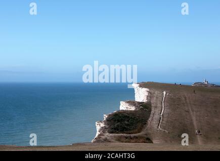 Beach and cliffs at Birling Gap in East Sussex, England Stock Photo