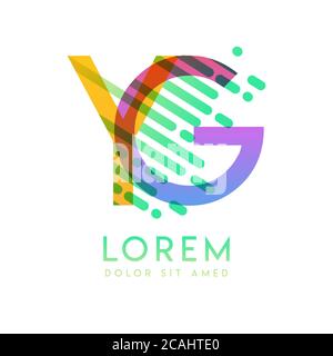 GY logo with the theme of galaxy speed and style that is suitable for creative and business industries. YG Letter Logo design for all webpage media an Stock Vector