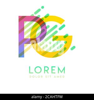 GP logo with the theme of galaxy speed and style that is suitable for creative and business industries. PG Letter Logo design for all webpage media an Stock Vector