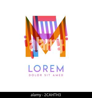 FM logo with the theme of galaxy speed and style that is suitable for creative and business industries. MF Letter Logo design for all webpage media an Stock Vector