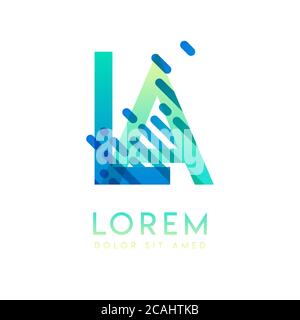LA logo with the theme of galaxy speed and style that is suitable for creative and business industries. AL Letter Logo design for all webpage media an Stock Vector