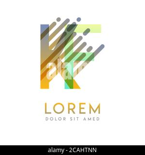 KF logo with the theme of galaxy speed and style that is suitable for creative and business industries. FK Letter Logo design for all webpage media an Stock Vector