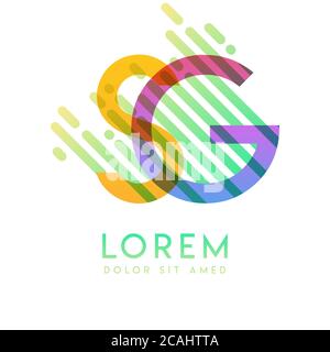 GS logo with the theme of galaxy speed and style that is suitable for creative and business industries. SG Letter Logo design for all webpage media an Stock Vector
