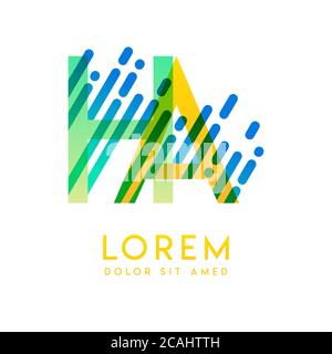 HA logo with the theme of galaxy speed and style that is suitable for creative and business industries. AH Letter Logo design for all webpage media an Stock Vector