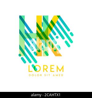 HK logo with the theme of galaxy speed and style that is suitable for creative and business industries. KH Letter Logo design for all webpage media an Stock Vector